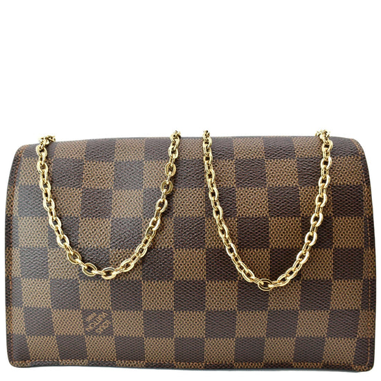 LOUIS VUITTON Croisette Damier Ebene Shoulder Crossbody Bag Brown-US