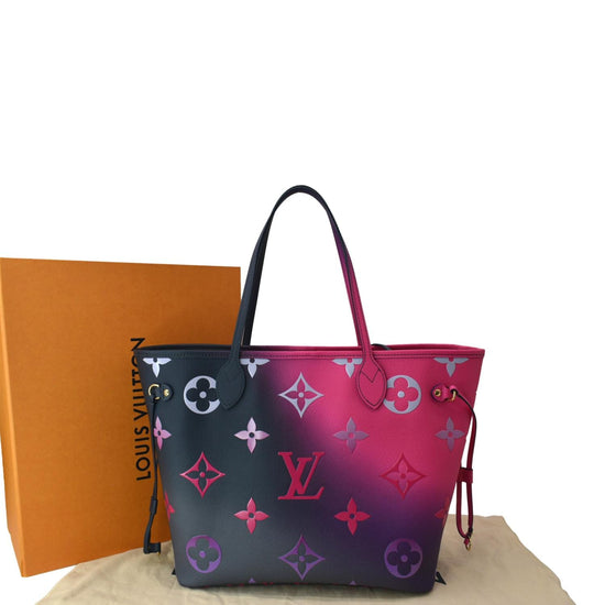 Louis Vuitton Neverfull MM Midnight Fuchsia in Coated Canvas with