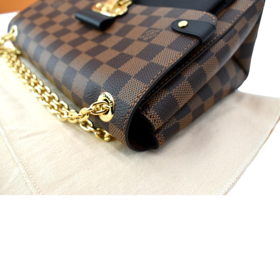 Louis Vuitton Damier Ebene Canvas Python Vavin PM Shoulder Handbag