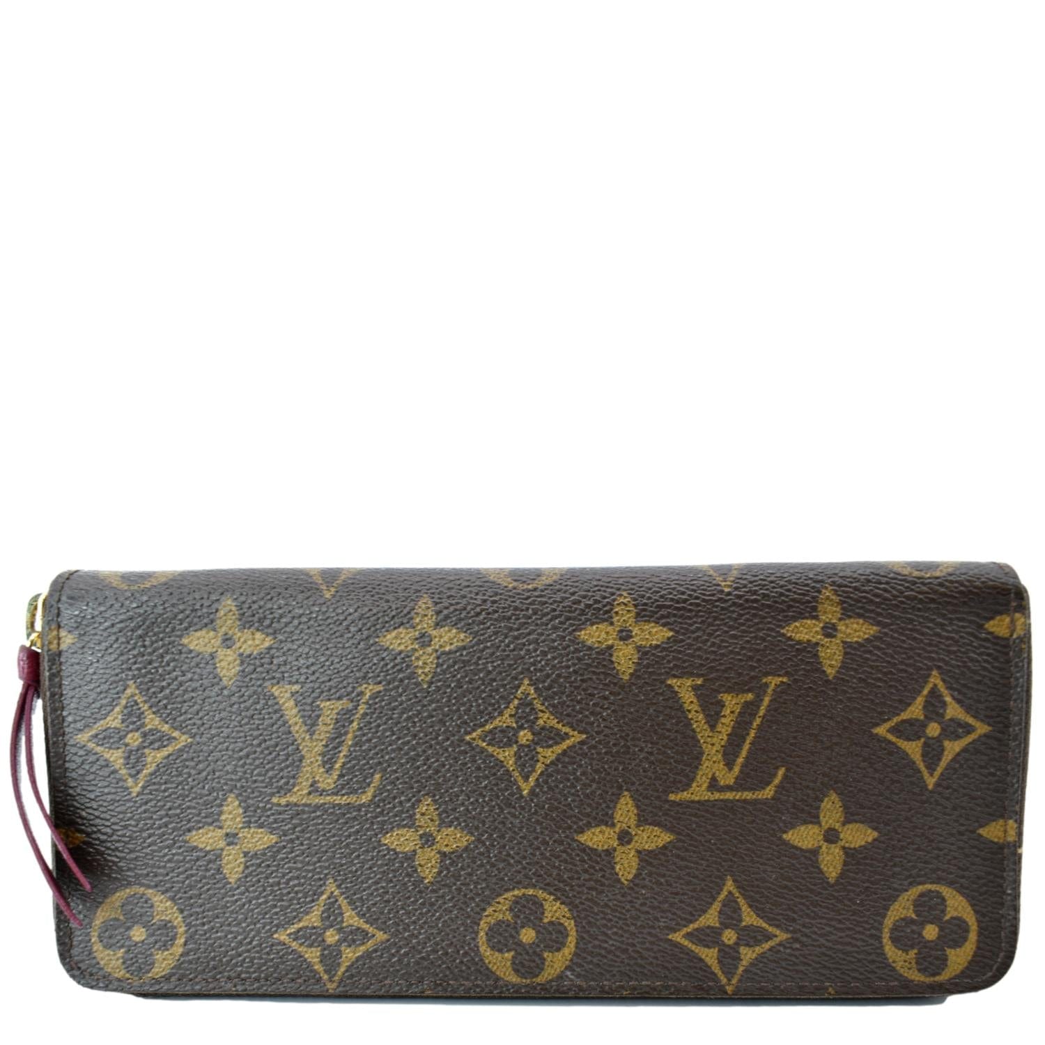 Date Code & Stamp] Louis Vuitton Damier Ebene Clemence Zippy Long Wallet