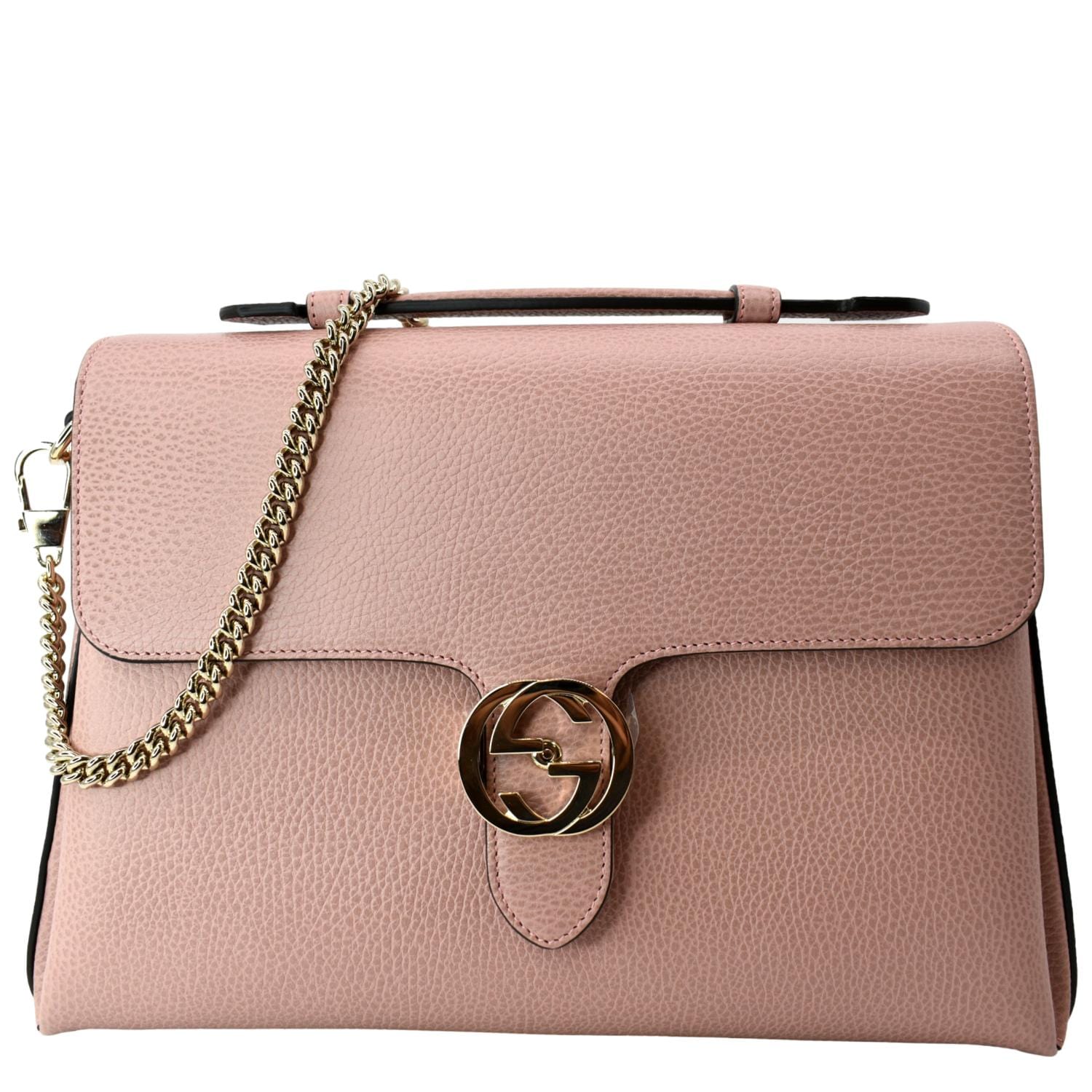 Gucci Dollar Interlocking G Medium Calfskin Leather Bag