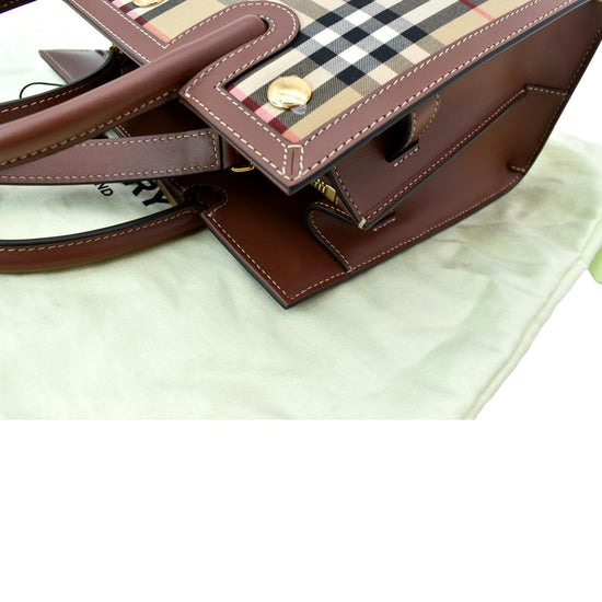 Burberry Vintage Check Two Handle Title Bag Multicolor Body