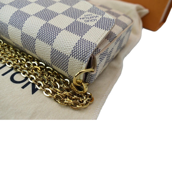 White Louis Vuitton Damier Azur Pochette Felicie Crossbody Bag – Designer  Revival