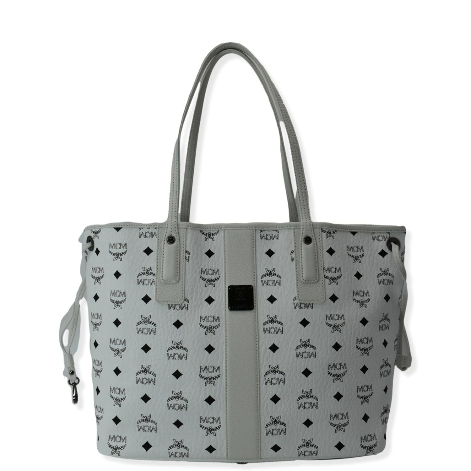 Mcm Liz Medium Reversible Visetos Shopper Tote - White - Large