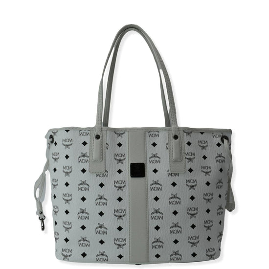 Medium Reversible Liz Shopper in Visetos White