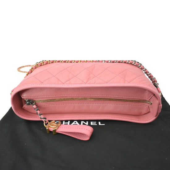 Chanel Gabrielle Small 19K Fluorescent Hot Pink Calfskin Leather Cross Body Bag *Barbie Pink*