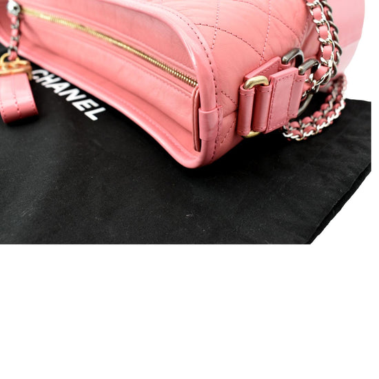 Chanel Gabrielle Small 19K Fluorescent Hot Pink Calfskin Leather Cross Body Bag *Barbie Pink*