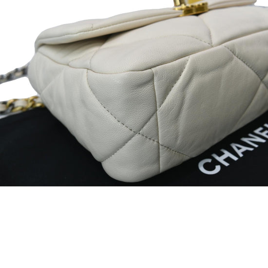 Chanel 19 Large Flap Medium Quilted Lambskin Leather Bag