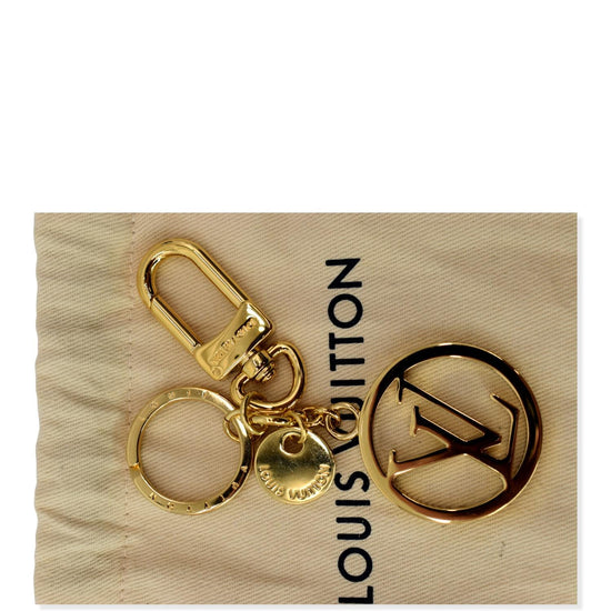 Louis Vuitton Round Illustre Bag Charm and Key Holder Metallic