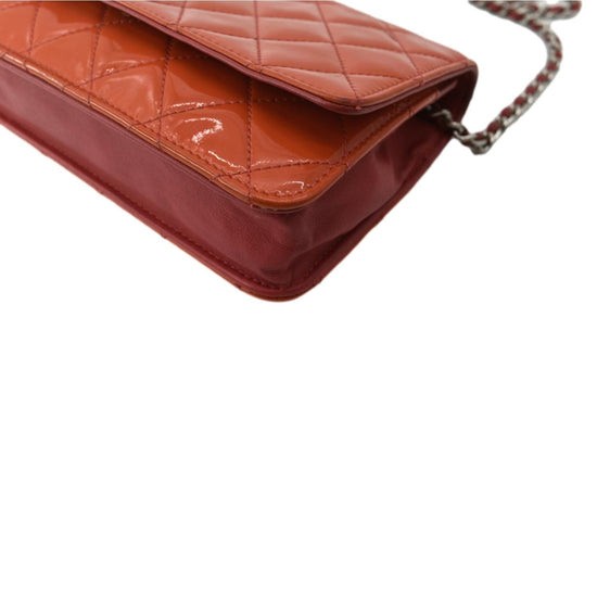 CHANEL Lambskin Quilted Mini Wallet On Chain WOC Pink 1209522