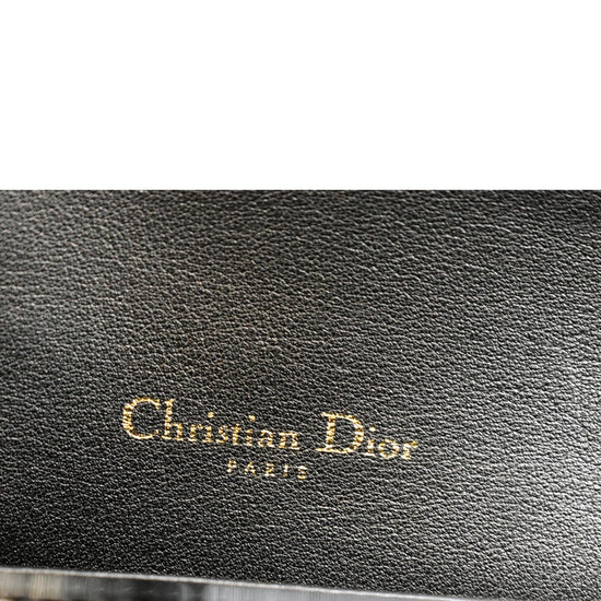 CHRISTIAN DIOR The Lady Dior Leather Chain Pouch Bag Black