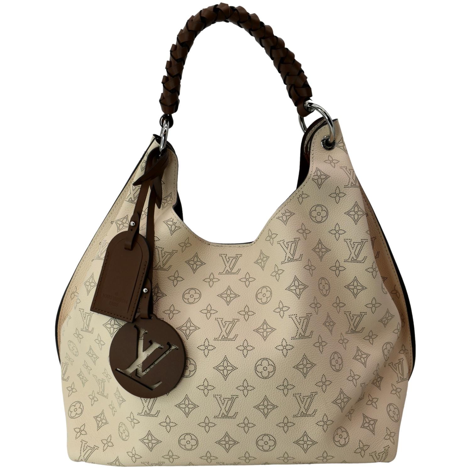 Louis Vuitton Mahina L Hobo Shoulder Bag Espresso Brown Monogram Mahina  Leather