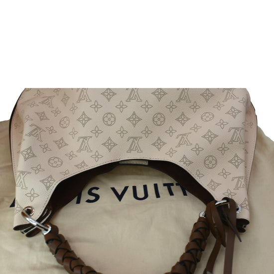 LOUIS VUITTON Mahina Carmel Hobo Creme 1280856