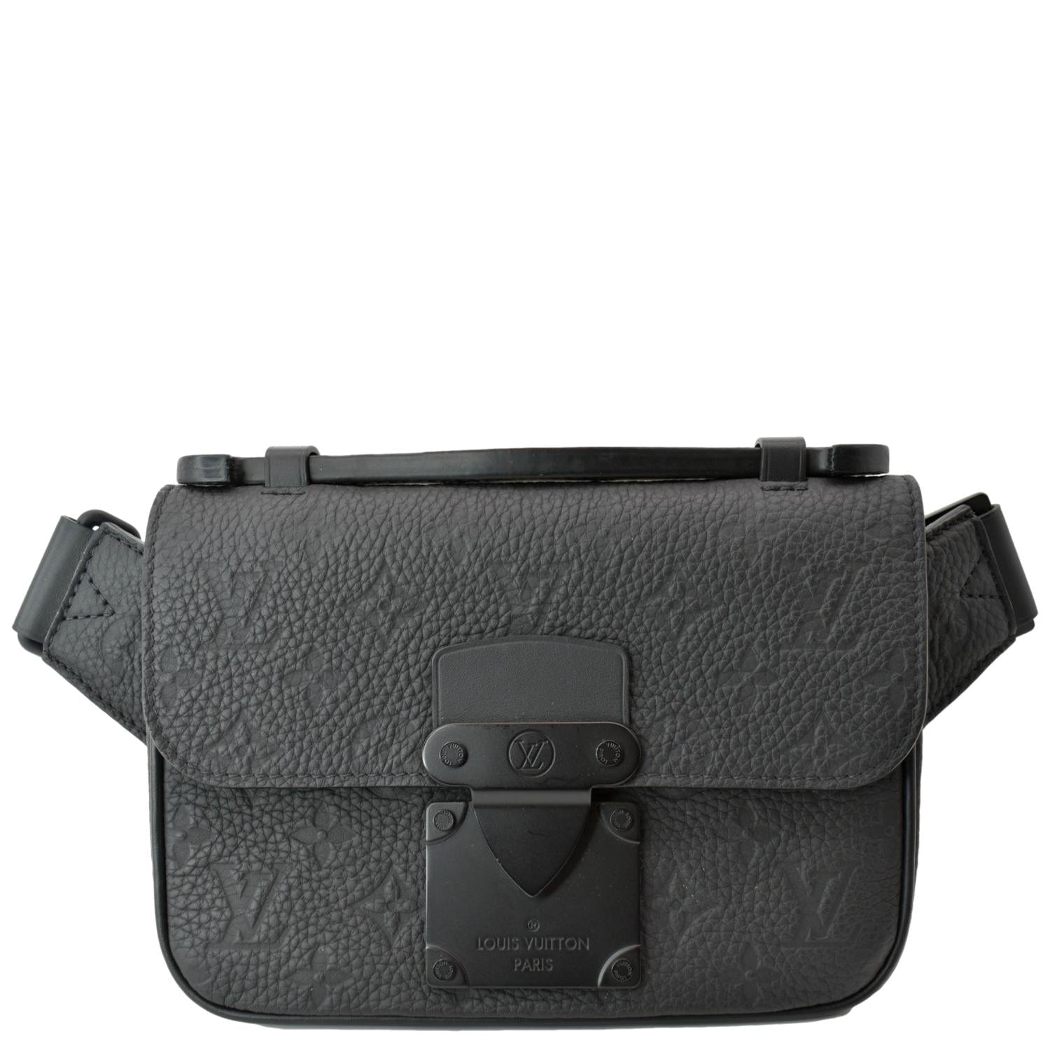 Louis Vuitton S Lock Messenger Black Taurillon