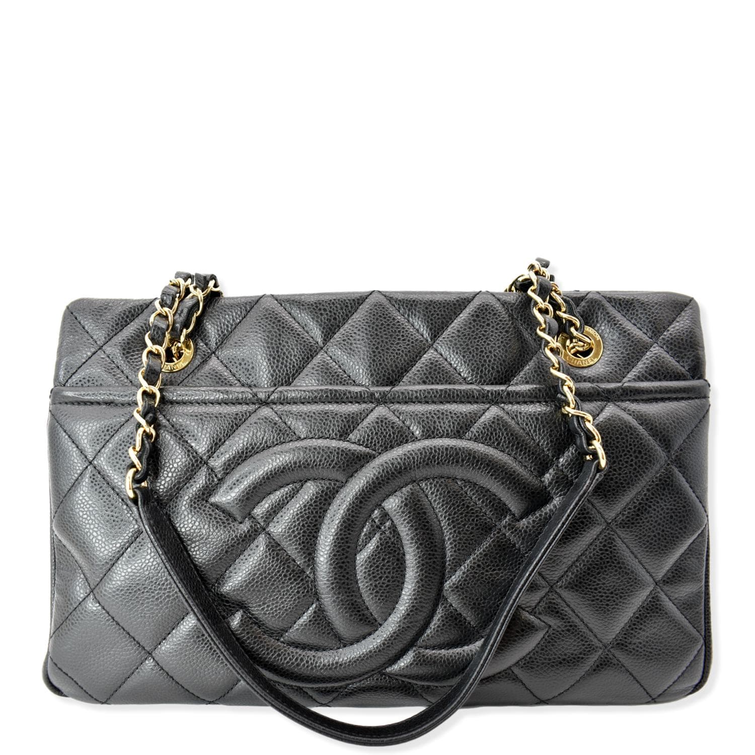 Buy Authentic, Preloved Chanel Petite Shopping Tote XL with Silver Hardware  Black Bags from Second Edit by Style Theory