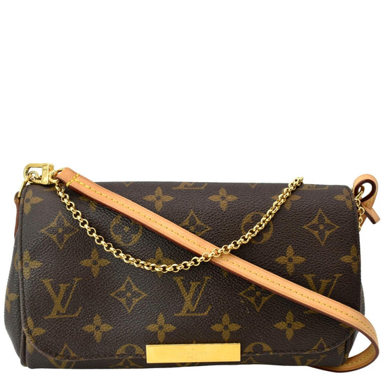 LOUIS VUITTON Favorite PM Monogram Canvas Clutch Bag Brown