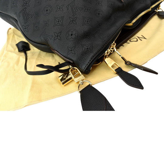 Louis Vuitton Monogram Mahina Selene MM Shoulder Bag Black Noir