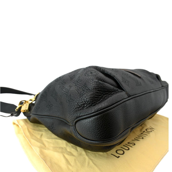 LOUIS VUITTON Ombre taupe Mahina leather SELENE MM Shoulder Bag