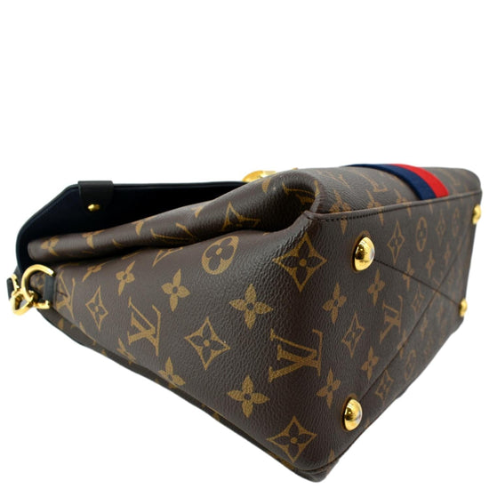 LOUIS VUITTON Georges MM Monogram Empreinte Shoulder Bag Navy Blue