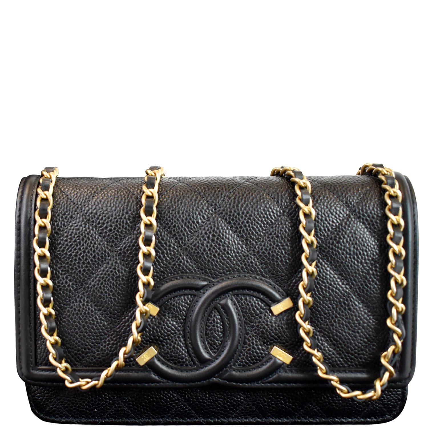 wallet on chain chanel black caviar