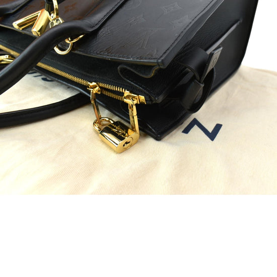 LOUIS VUITTON Monogram Cuir Plume Very Tote GM Black 185590