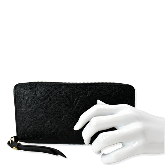 Louis Vuitton Monogram Empreinte Zippy Wallet Black M80481 Free Shipping