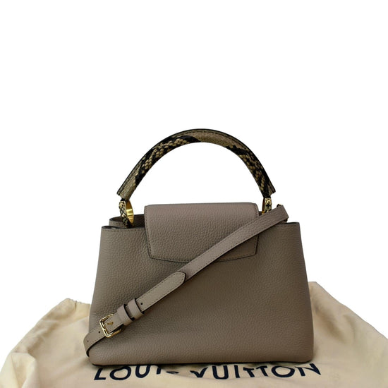 Louis Vuitton Capucines BB Galet Grey Python Leather Handle - Luxury  Shopping
