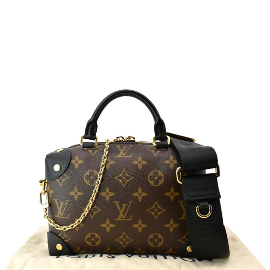 Túi nữ dạng cốp LV màu nâu Louis Vuitton Petite Malle East West Monogram  Canvas