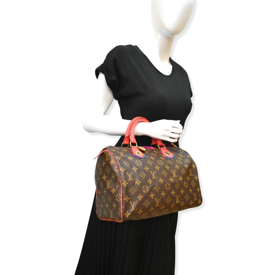 Louis Vuitton M41666 Speedy 30 Totem Monogram Handbag Canvas Women's LOUIS  VUITTON