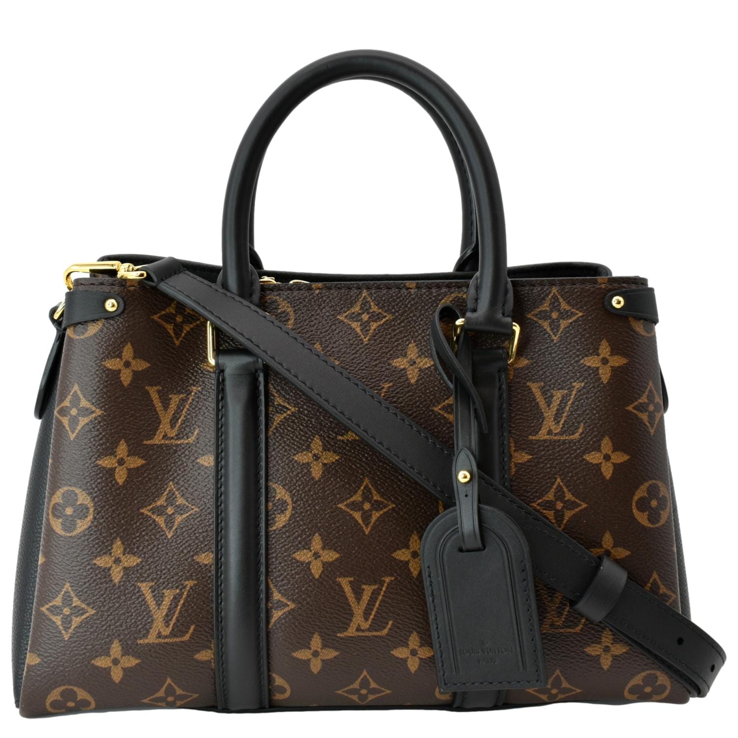 LOUIS VUITTON Soufflot BB Monogram Canvas Shoulder Crossbody Bag Black