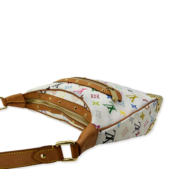 LOUIS VUITTON White Multicolor Monogram Canvas Boulogne Shoulder Bag