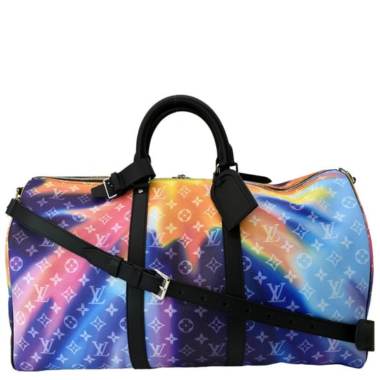 Louis Vuitton Keepall Bandouliere 50 Sunset Multicolor Black Weekend Travel  Bag