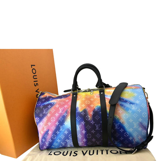 Louis Vuitton Keepall Bandouliere 50 Sunset Multicolor Black Weekend Travel  Bag