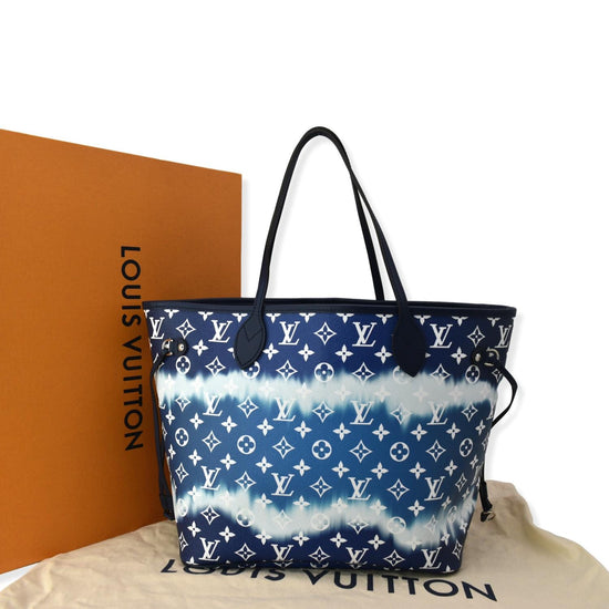 Louis Vuitton Blue Escale Neverfull Bag and Pouch Set - A World Of