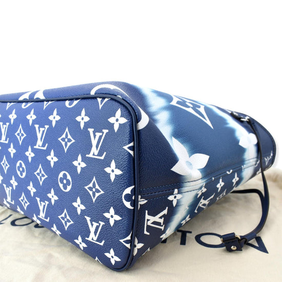 AUTHENTIC Louis Vuitton Neverfull Monogram Escale Blue MM PREOWNED