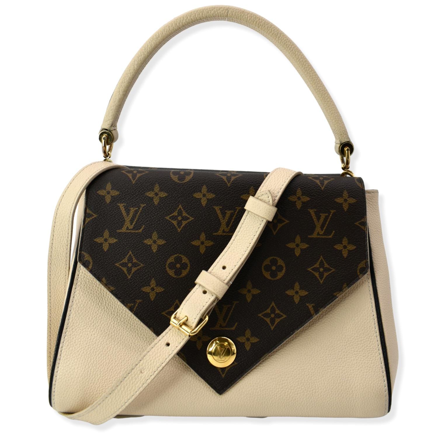 Louis Vuitton Neutrals Monogram Double V Shoulder Bag