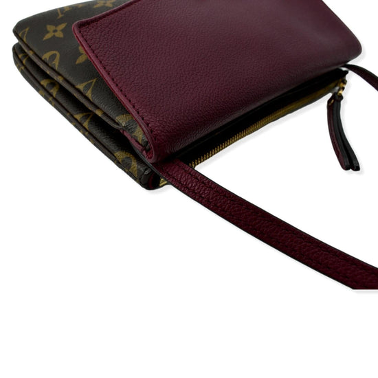 LOUIS VUITTON Twice M50185 Noir Monogram Leather Shoulder Bag Ex++ 230428T