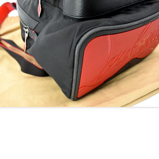 CHRISTIAN LOUBOUTIN Backloubi Small Nylon Backpack Bag Black