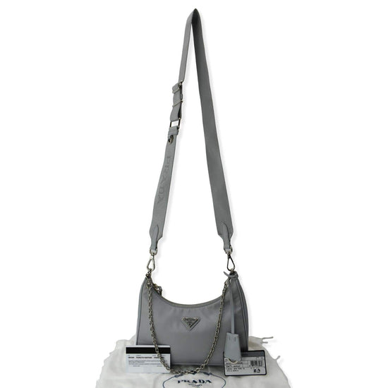 Prada Re-Edition 2005 Nylon Bag Navy in Nylon with Silver-tone