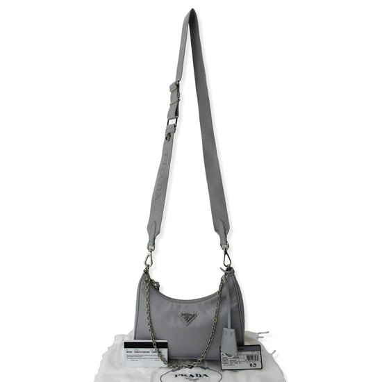 Prada Re-Edition 2005 Nylon Bag White in Nylon with Silver-tone - US