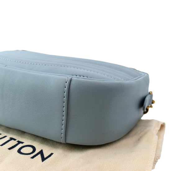 LOUIS VUITTON Calfskin New Wave Camera Bag Porcelain Blue 1290641