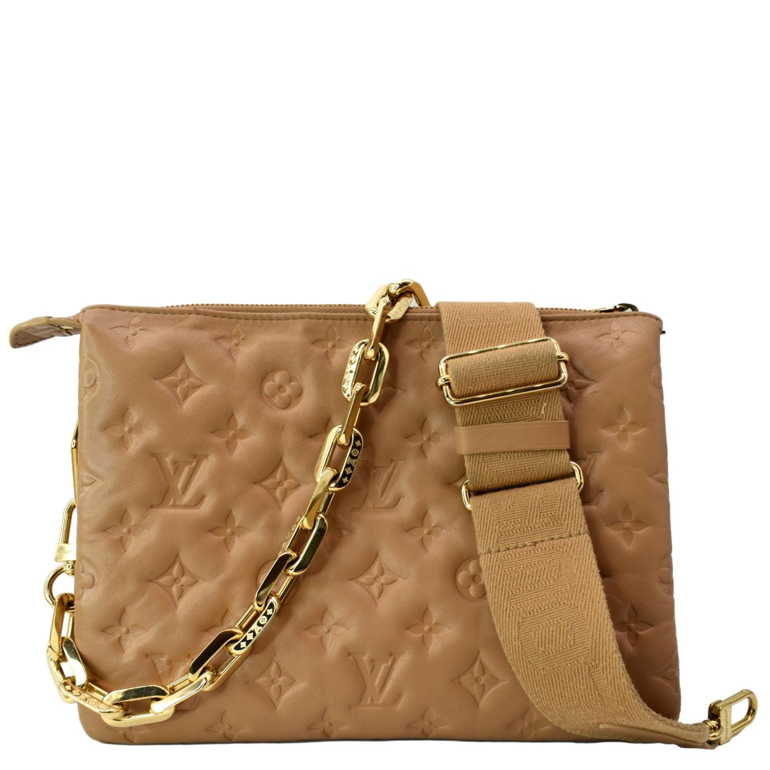 Shop Exclusive: LOUIS VUITTON Coussin PM Camel Lambskin