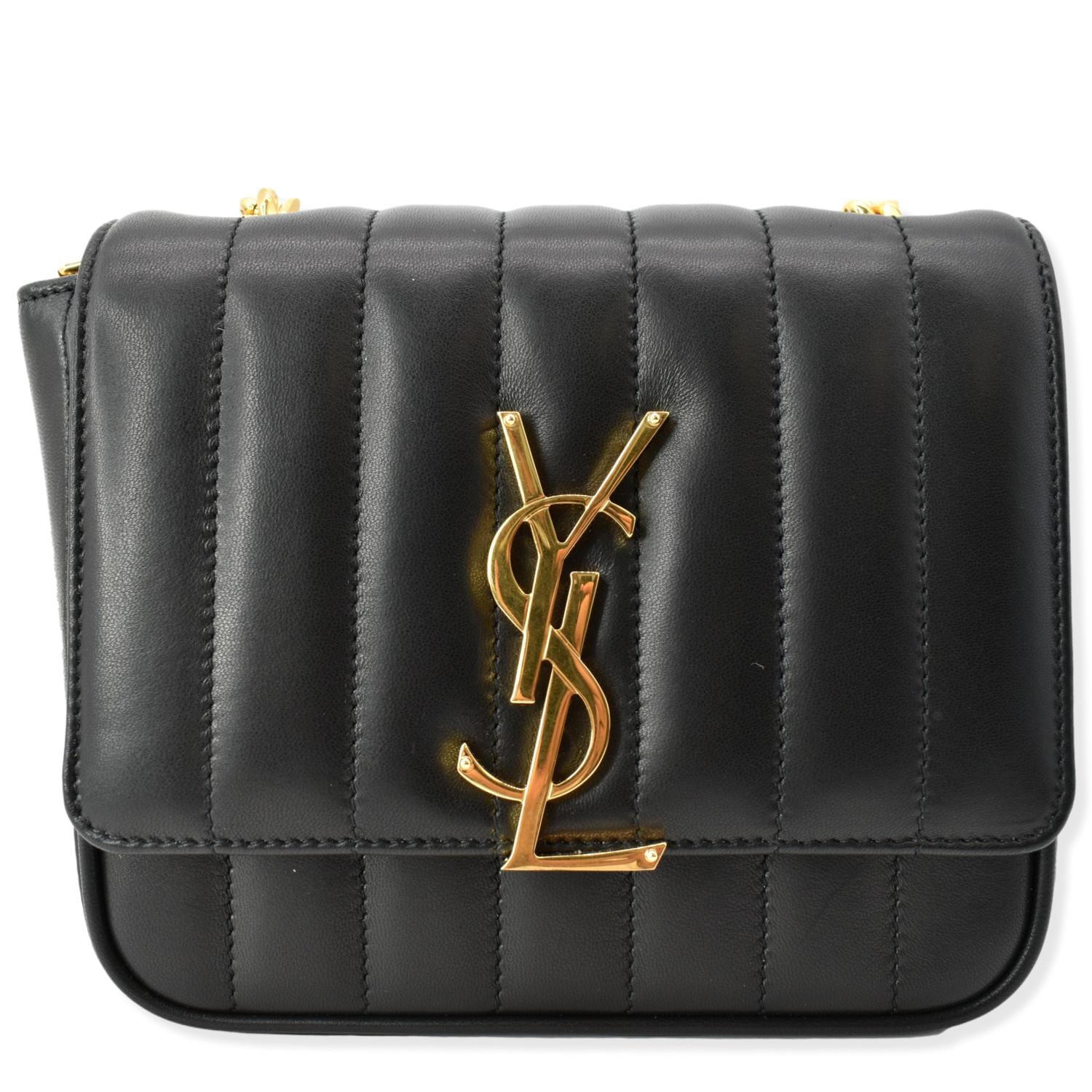 SAINT LAURENT Monogramme quilted leather pouch  Leather pouch, Quilted  leather, Monogrammed pouch
