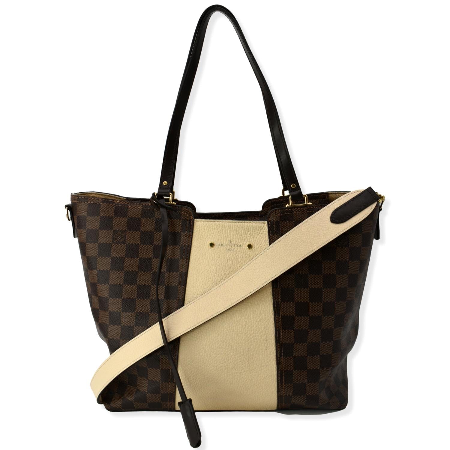 Only 518.00 usd for LOUIS VUITTON Jersey Damier Ebene Shoulder Bag Creme  Online at the Shop