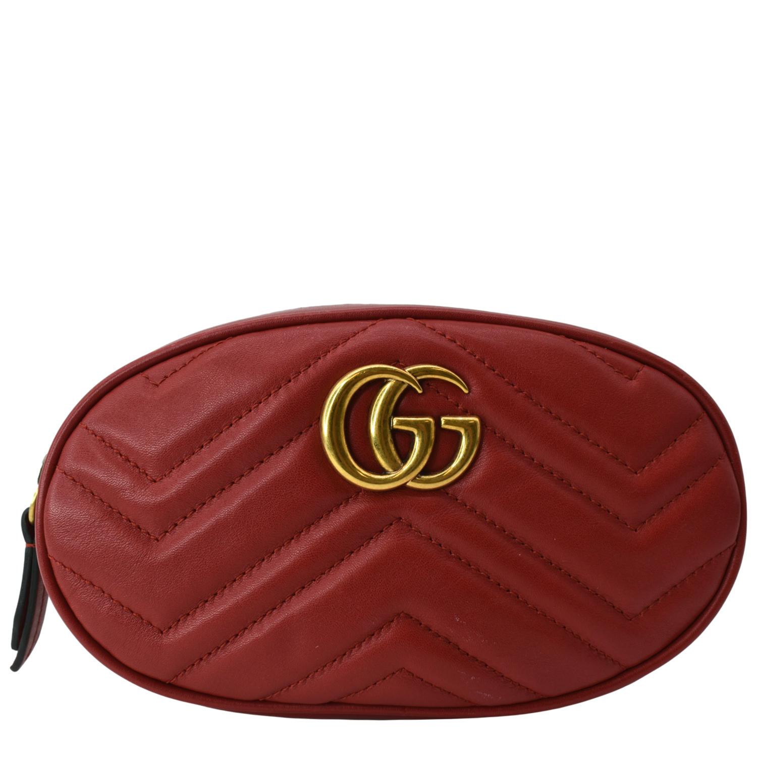 Gucci Matelasse Leather GG Marmont Belt Bag - Size 75