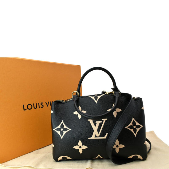 Louis+Vuitton+Petit+Palais+Crossbody+Black%2FBeige+Leather for