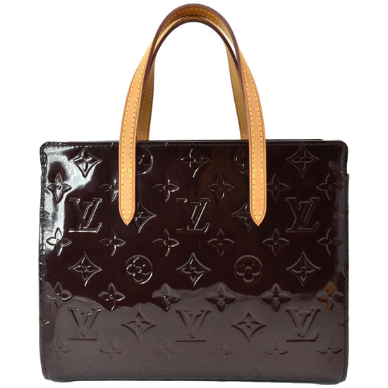 LOUIS VUITTON Catalina Vernis Leather Satchel Bag Amarante