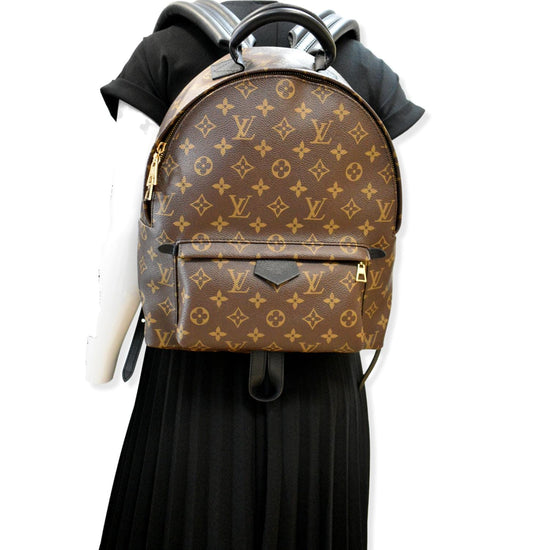 LOUIS VUITTON Palm Springs MM Monogram Canvas Backpack Brown