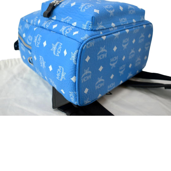 MCM Brand Stark Visetos Backpack Blue Bell 11 Brand New Authentic 