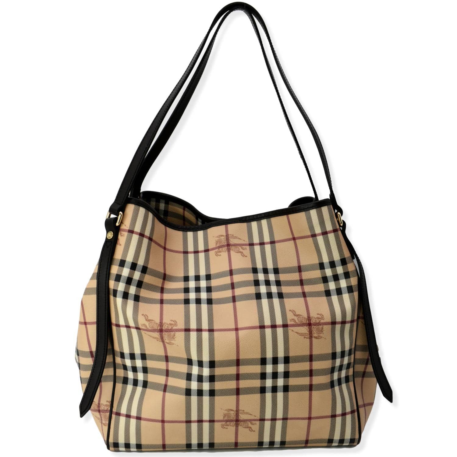 Burberry Check Medium Canvas Tote Bag in Multicoloured - Burberry